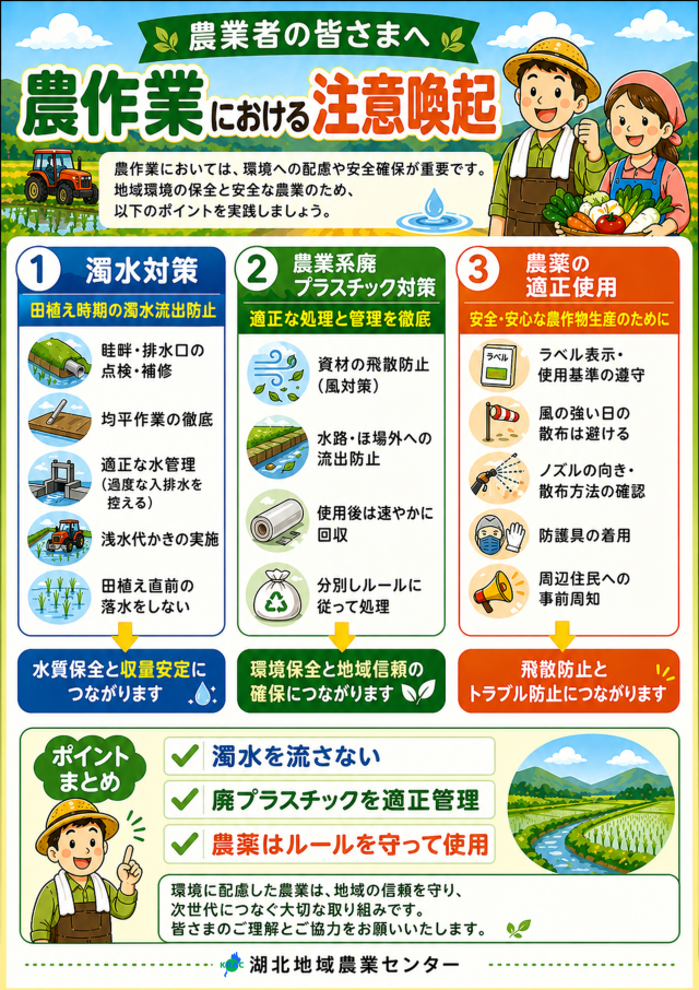 農作業における注意喚起