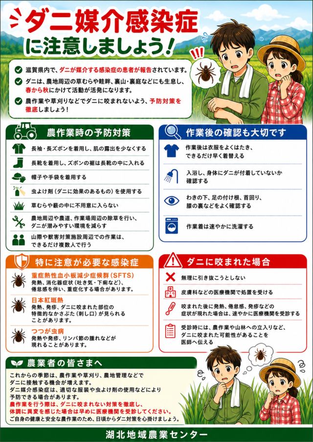 ダニ媒介感染症に注意しましょう！