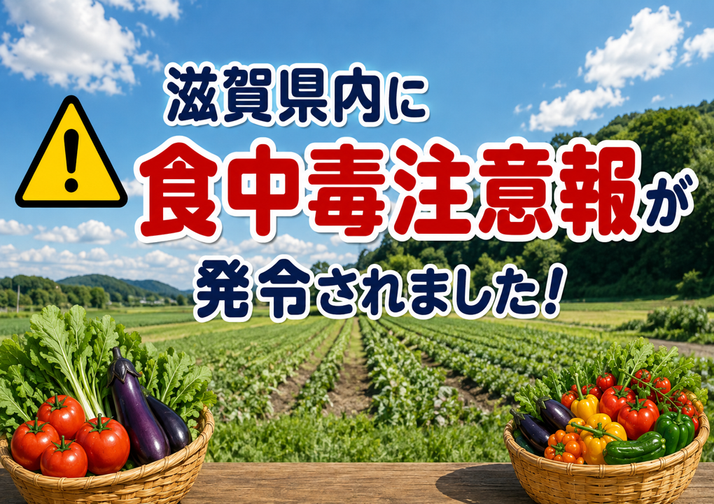 滋賀県内に「食中毒注意報」が発令されました！